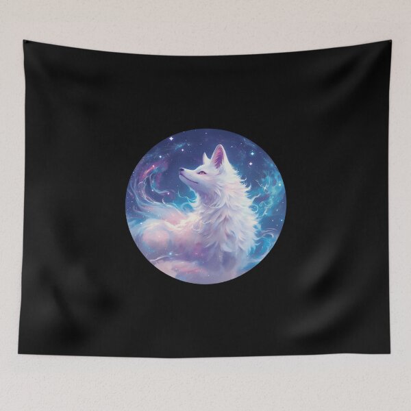 Item preview, White Fox // Aesthetic White Fox // Galaxy and Stars //  Polar Fox designed and sold by SMARTKIT  DESIGNAGENCY.