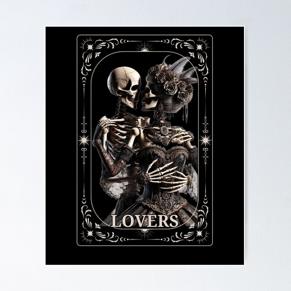 Gothic Occult Magsafe Phone Grip Lovers The Lovers Skeleton Tarot