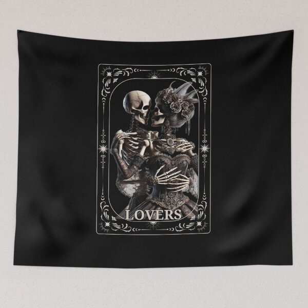 Item preview, Skeleton lovers tarot card gothic designed and sold by MilkyForest.