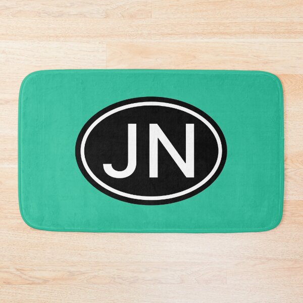 Item preview, JN Initials Monogram Oval White Letters designed and sold by Jeallan Designs.