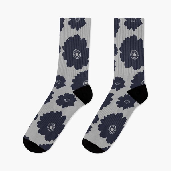 Item preview, Daisy pattern -  grey and dark blue designed and sold by LindaSitniece.