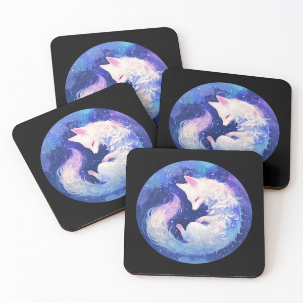 Item preview, White Fox // Aesthetic White Fox // Galaxy and Stars //  Polar Fox designed and sold by SMARTKIT  DESIGNAGENCY.