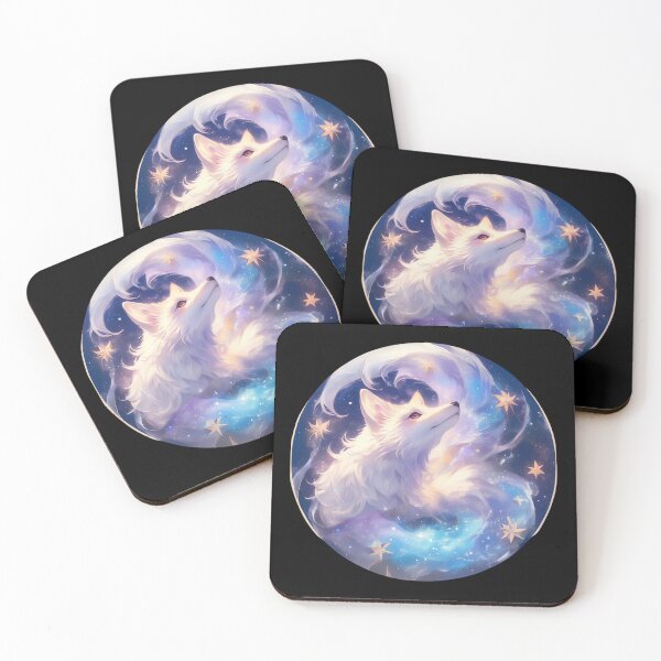 Item preview, White Fox // Aesthetic White Fox // Galaxy and Stars //  Polar Fox designed and sold by SMARTKIT  DESIGNAGENCY.