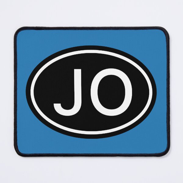 Item preview, JO Initials Monogram Oval White Letters designed and sold by Jeallan Designs.