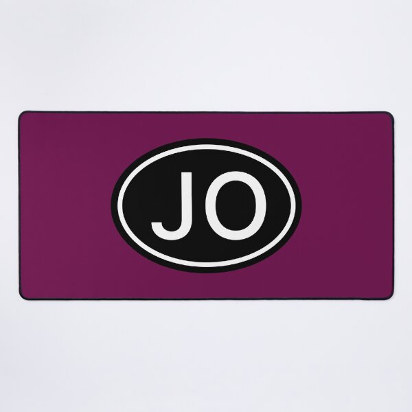 Item preview, JO Initials Monogram Oval White Letters designed and sold by Jeallan Designs.