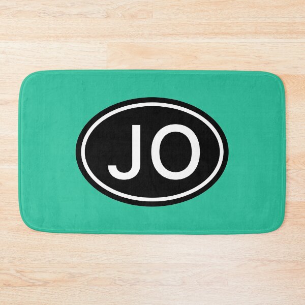Item preview, JO Initials Monogram Oval White Letters designed and sold by Jeallan Designs.