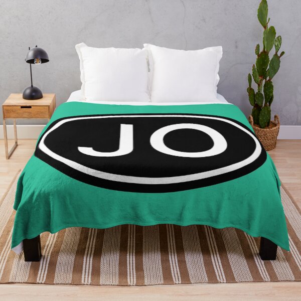 Item preview, JO Initials Monogram Oval White Letters designed and sold by Jeallan Designs.