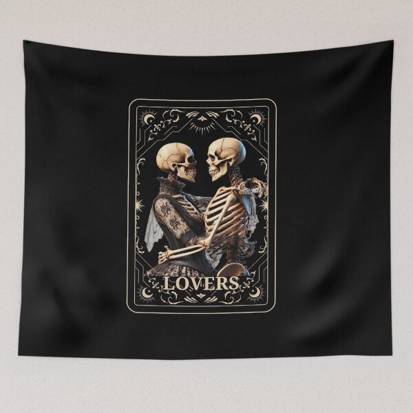 Item preview, Skeleton lovers tarot card gothic designed and sold by MilkyForest.