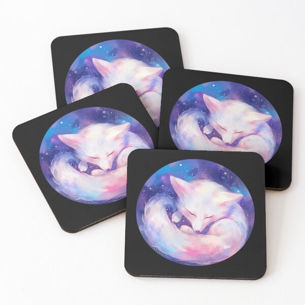 Item preview, White Fox // Aesthetic White Fox // Galaxy and Stars //  Polar Fox designed and sold by SMARTKIT  DESIGNAGENCY.