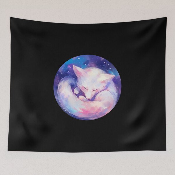 Item preview, White Fox // Aesthetic White Fox // Galaxy and Stars //  Polar Fox designed and sold by SMARTKIT  DESIGNAGENCY.