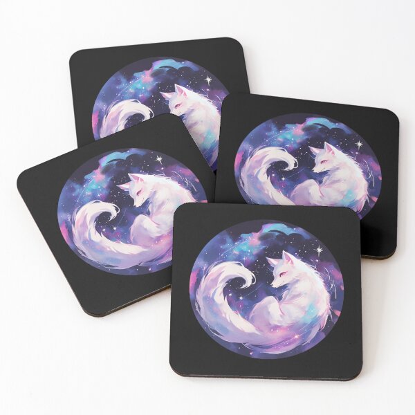 Item preview, White Fox // Aesthetic White Fox // Galaxy and Stars //  Polar Fox designed and sold by SMARTKIT  DESIGNAGENCY.