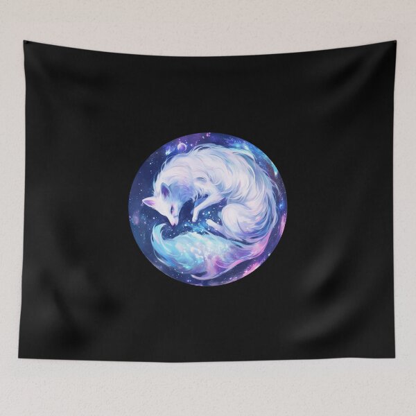 Item preview, White Fox // Aesthetic White Fox // Galaxy and Stars //  Polar Fox designed and sold by SMARTKIT  DESIGNAGENCY.