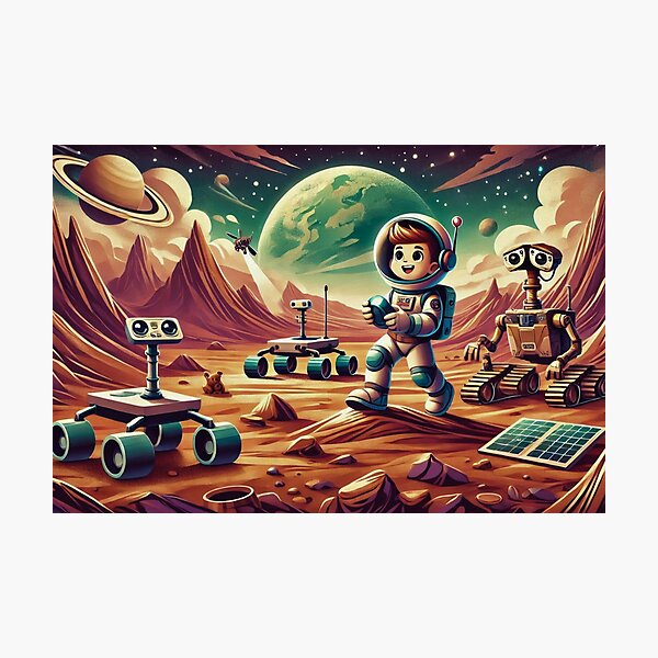 Item preview, Space Exploration with Robots and Astronaut designed and sold by Marinaso.