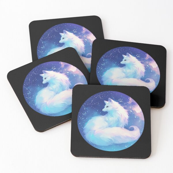Item preview, White Fox // Aesthetic White Fox // Galaxy and Stars //  Polar Fox designed and sold by SMARTKIT  DESIGNAGENCY.