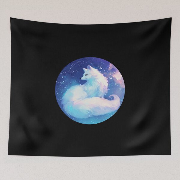 Item preview, White Fox // Aesthetic White Fox // Galaxy and Stars //  Polar Fox designed and sold by SMARTKIT  DESIGNAGENCY.