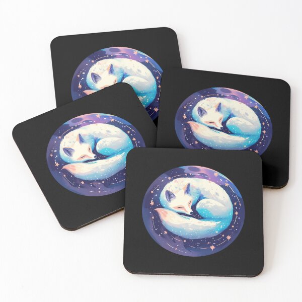 Item preview, White Fox // Aesthetic White Fox // Galaxy and Stars //  Polar Fox designed and sold by SMARTKIT  DESIGNAGENCY.
