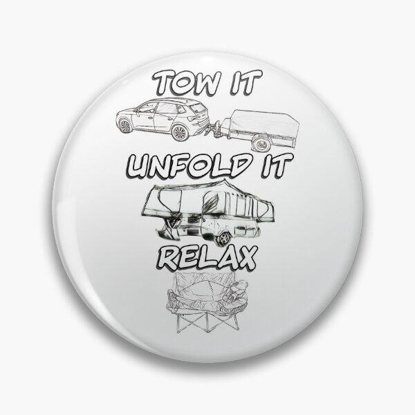Item preview, Tow It, Unfold It, Relax - Black and White Folding Caravan designed and sold by BeccaAelishe.