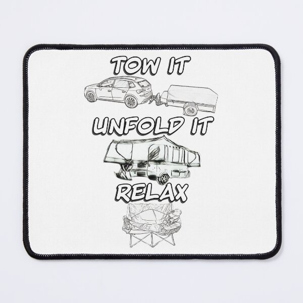 Item preview, Tow It, Unfold It, Relax - Black and White Folding Caravan designed and sold by BeccaAelishe.
