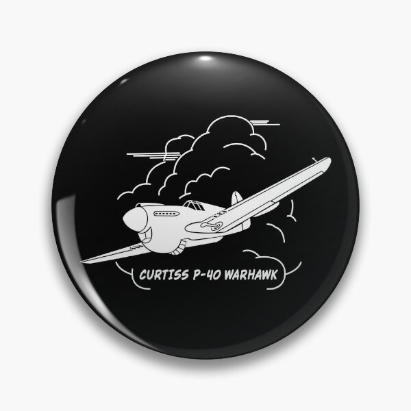 Item preview, Curtiss P-40 Warhawk American WW2 Plane Flying Clouds Silhouette designed and sold by MilitaryMart.