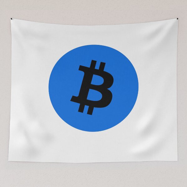Item preview, Bitcoin Official Logo (Blue Black) Large T-Shirt designed and sold by Rainwater Merch.