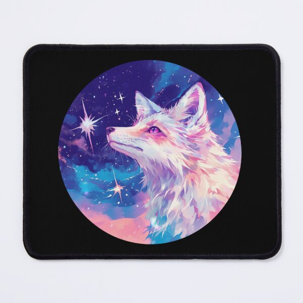 Item preview, Cyber White Fox // Aesthetic White Fox // Galaxy and Stars // Animal Cute Art // Gaming Aesthetic Stickers designed and sold by SMARTKIT DESIGNAGENCY.