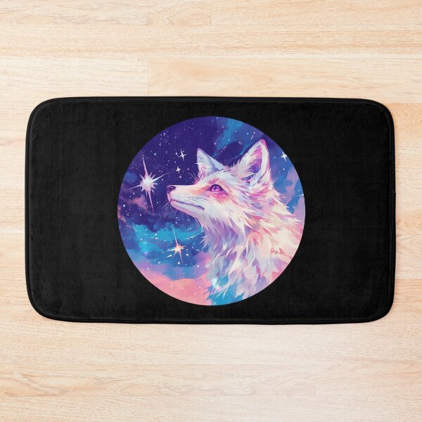 Item preview, Cyber White Fox // Aesthetic White Fox // Galaxy and Stars //  Animal Cute Art // Gaming Aesthetic Stickers designed and sold by SMARTKIT  DESIGNAGENCY.