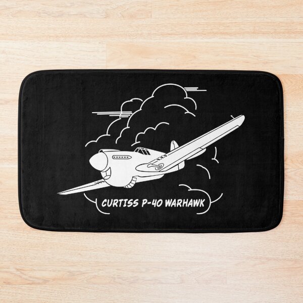 Item preview, Curtiss P-40 Warhawk American WW2 Plane Flying Clouds Silhouette designed and sold by MilitaryMart.