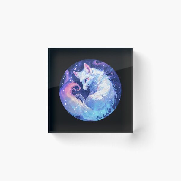 Item preview, Cyber White Fox // Aesthetic White Fox // Galaxy and Stars //  Animal Cute Art // Gaming Aesthetic Stickers designed and sold by SMARTKIT  DESIGNAGENCY.