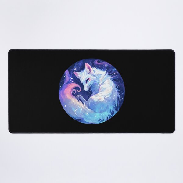 Item preview, Cyber White Fox // Aesthetic White Fox // Galaxy and Stars // Animal Cute Art // Gaming Aesthetic Stickers designed and sold by SMARTKIT DESIGNAGENCY.
