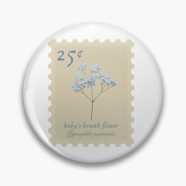 Item preview, Baby's breath flower vintage stamp designed and sold by Jasmine Sixel.