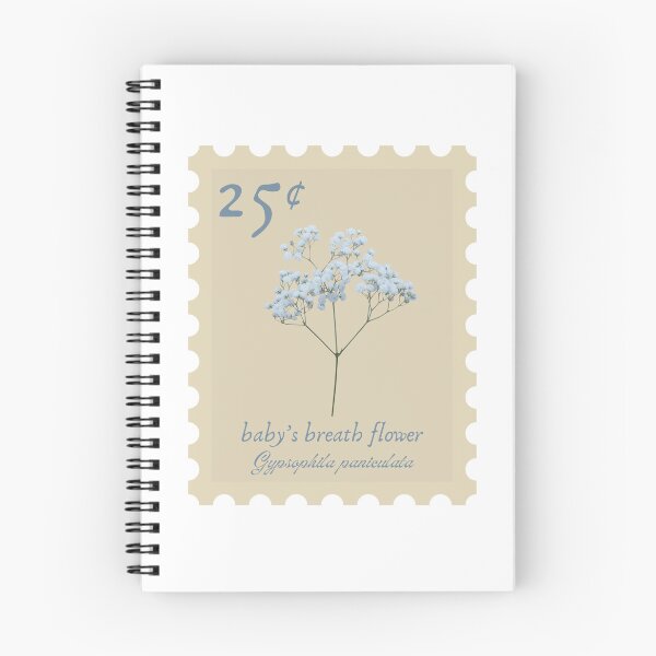 Item preview, Baby's breath flower vintage stamp designed and sold by Jasmine Sixel.