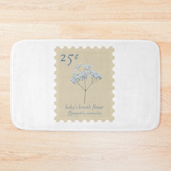Item preview, Baby's breath flower vintage stamp designed and sold by Jasmine Sixel.
