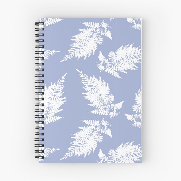 Item preview, Minimalistic blue -  white pressed fern pattern designed and sold by LindaSitniece.