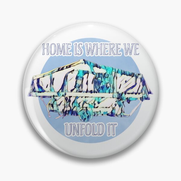 Item preview, Home is Where We Unfold It Blue Folding Caravan designed and sold by BeccaAelishe.