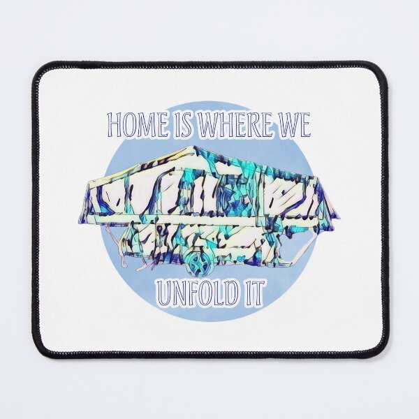 Item preview, Home is Where We Unfold It Blue Folding Caravan designed and sold by BeccaAelishe.