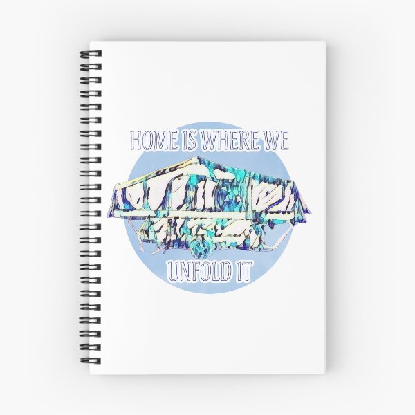 Item preview, Home is Where We Unfold It Blue Folding Caravan designed and sold by BeccaAelishe.