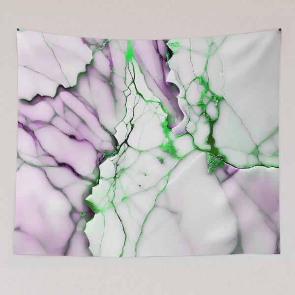 Item preview, Marble Abstract Design - Marble IMAGE PRINT ONLY - White Lilac Green Decor designed and sold by Beachy.