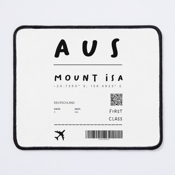 Item preview, Mount Isa | Plane Ticket Design | Traveling | Tourists designed and sold by RM-Journey.