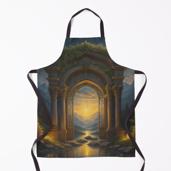 Item preview, Magical Forest Gateway Hidden Realm With Sunset Mountain Vista designed and sold by EnchantedVista.