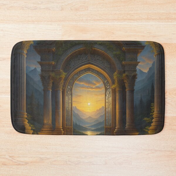 Item preview, Magical Forest Gateway Hidden Realm With Sunset Mountain Vista designed and sold by EnchantedVista.