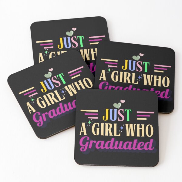 Item preview, Just A Girl Who Graduated Typographic Colorful Girls Design designed and sold by Raise2Shine.