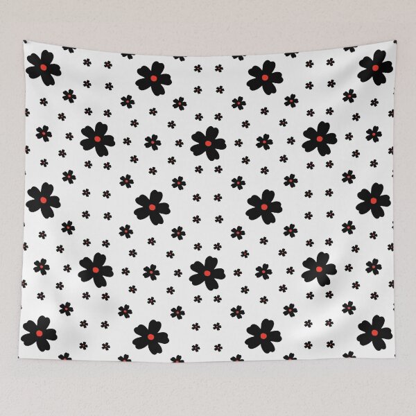 Item preview, Dark Flower with Red Center Seamless Pattern designed and sold by aheartforgod.
