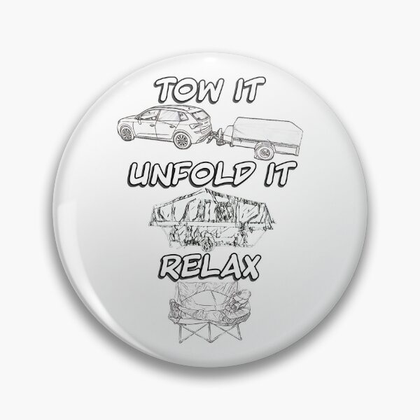Item preview, Tow it, Unfold it, Relax - Black and White Folding Caravan 2 designed and sold by BeccaAelishe.