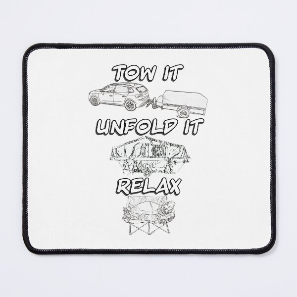 Item preview, Tow it, Unfold it, Relax - Black and White Folding Caravan 2 designed and sold by BeccaAelishe.
