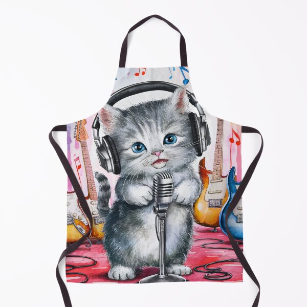 Item preview, A Cute Gray Kitten Singing designed and sold by pixelplaza.