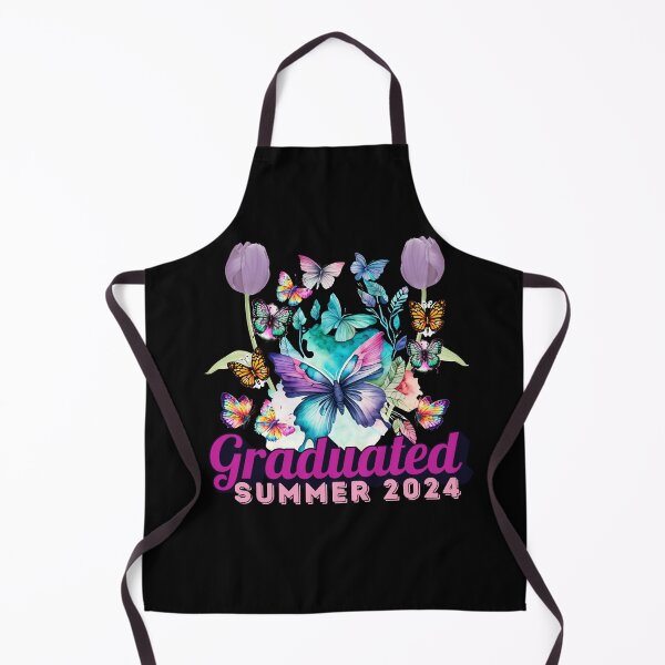 Item preview, Graduated In Summer 2024 Colorful Butterflies with Leaves Collagen Design designed and sold by Raise2Shine.