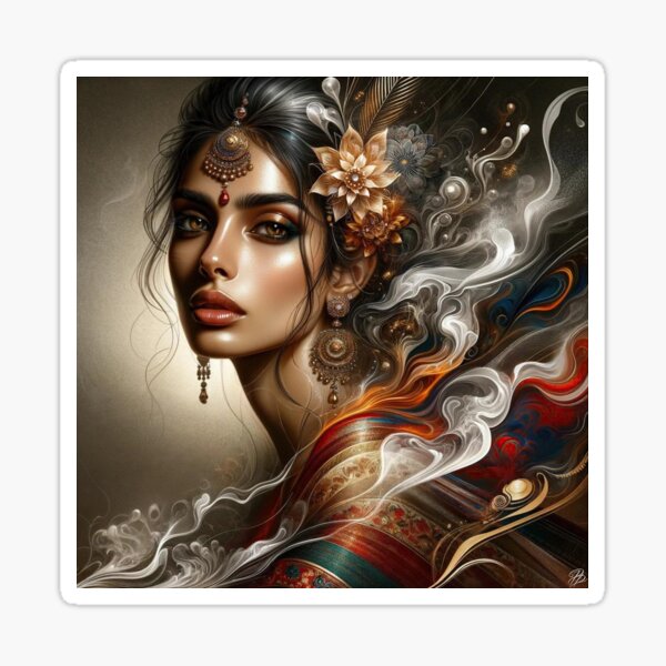 Luminescent Threads of Enchanted Aura Sticker