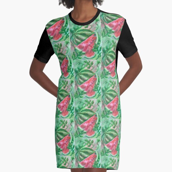 Summer fresh - Watermelon Graphic T-Shirt Dress