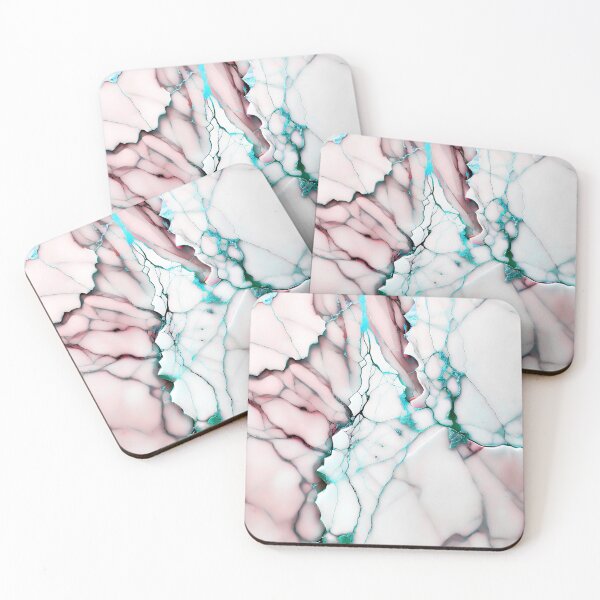 Item preview, Marble Abstract Design - Marble IMAGE PRINT ONLY - White Dusty Pink Cyan Decor designed and sold by Beachy.