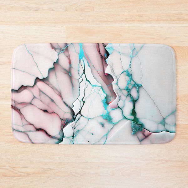 Item preview, Marble Abstract Design - Marble IMAGE PRINT ONLY - White Dusty Pink Cyan Decor designed and sold by Beachy.